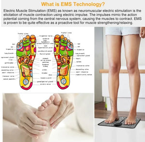 EMS foot massager electric pulse therapy pad