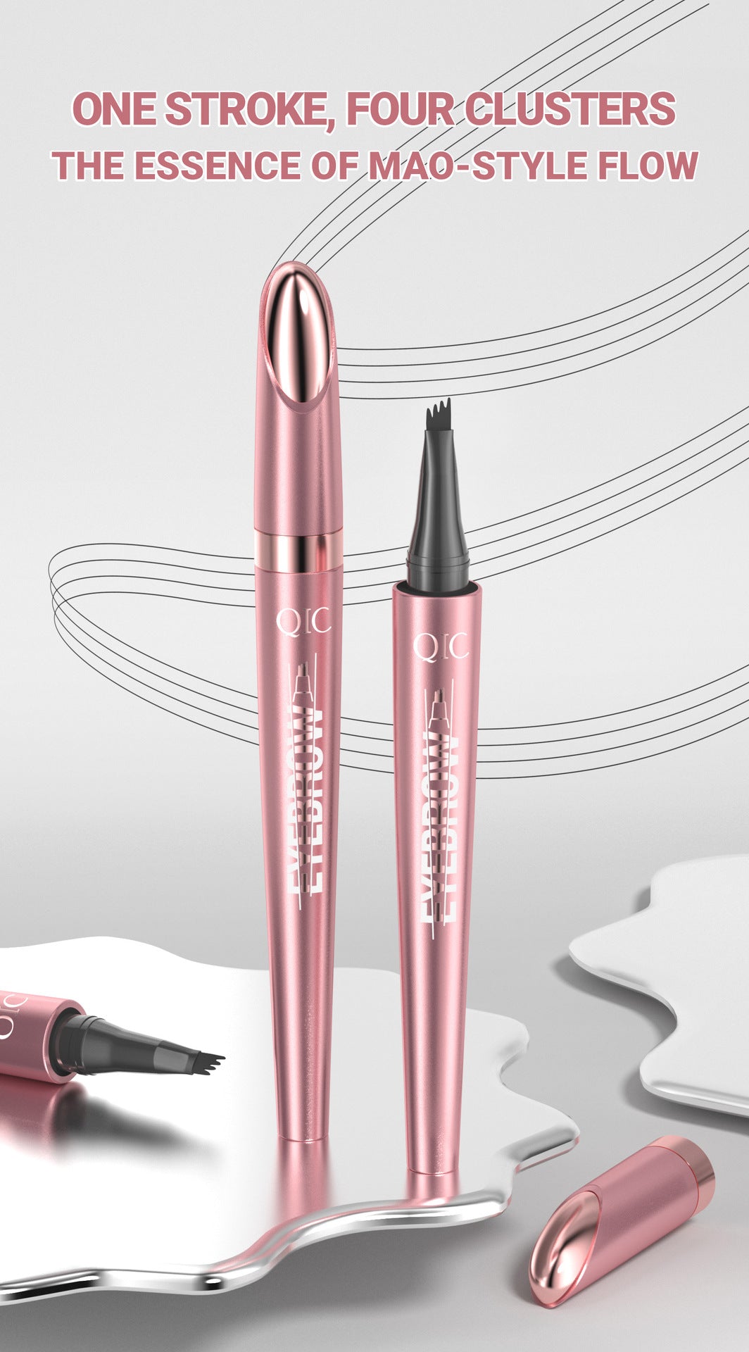 eyebrow pencil creating natural brow strokes