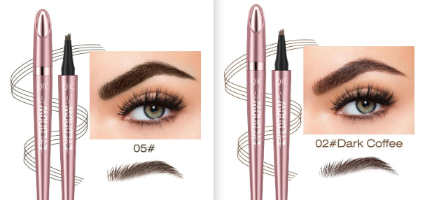 eyebrow pencil creating natural brow strokes