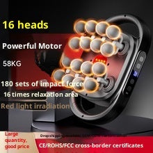 massage gun with multiple attachment heads display