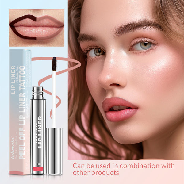 Matte lip liner applied with smooth precise definition