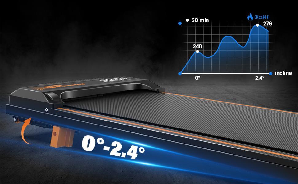 incline treadmill in use at home workout area