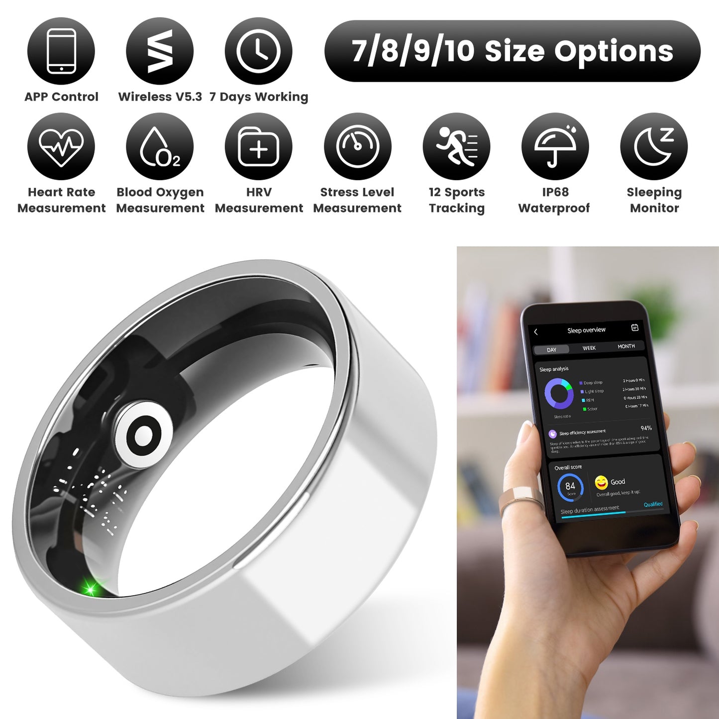 smart ring health tracker fitness monitor