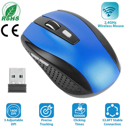 2.4G wireless gaming mouse ergonomic USB receiver
