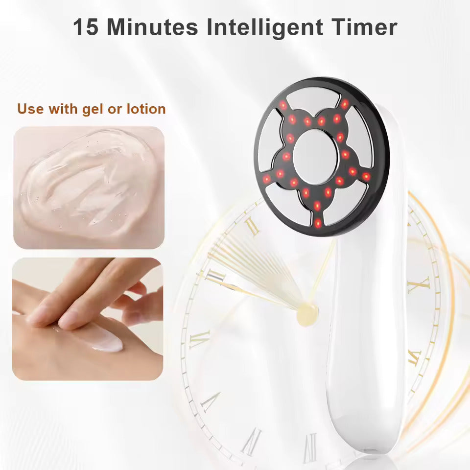 body sculpting massager in use on stomach area