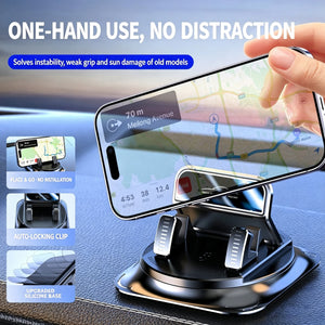 Rotatable Dashboard Phone Holder with Non-Slip Gel Pad
