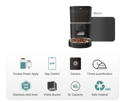 smart pet feeder camera automatic adjustable