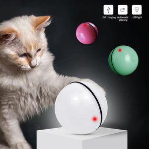 interactive cat toy ball LED rolling laser rechargeable USB pet toy