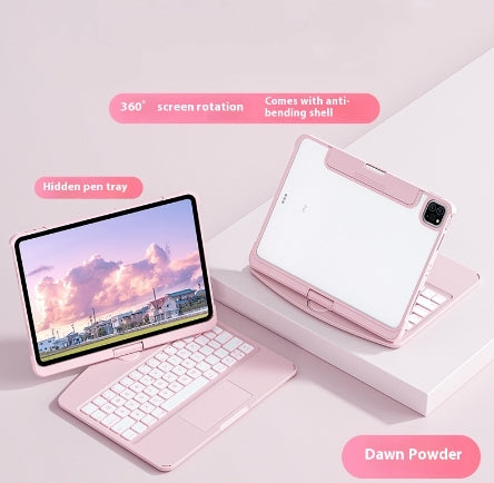 iPad keyboard case with 360 swivel screen rotation