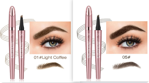 eyebrow pencil creating natural brow strokes