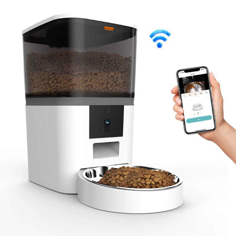 smart pet feeder camera automatic adjustable