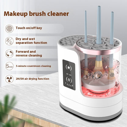 Electric Rechargeable Makeup Brush Cleaner – Automatic Cleaning & Drying Stand Device